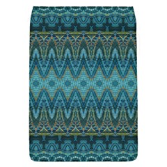 Boho Teal Blue Pattern Removable Flap Cover (l) by SpinnyChairDesigns