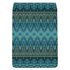 Boho Teal Blue Pattern Removable Flap Cover (s) by SpinnyChairDesigns