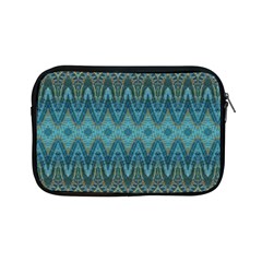 Boho Teal Blue Pattern Apple Ipad Mini Zipper Cases by SpinnyChairDesigns