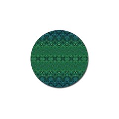 Boho Emerald Green And Blue  Golf Ball Marker (10 Pack) by SpinnyChairDesigns