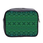 Boho Emerald Green and Blue  Mini Toiletries Bag (Two Sides) Back