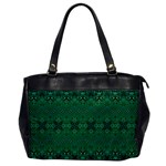 Boho Emerald Green and Blue  Oversize Office Handbag Front