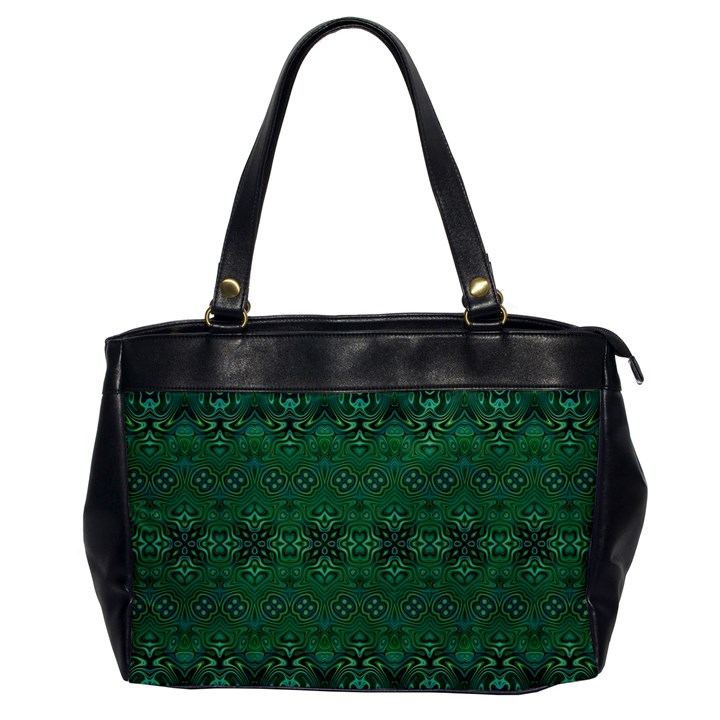 Boho Emerald Green and Blue  Oversize Office Handbag