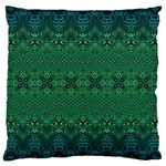 Boho Emerald Green and Blue  Large Cushion Case (Two Sides) Front