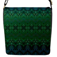 Boho Emerald Green And Blue  Flap Closure Messenger Bag (s) by SpinnyChairDesigns