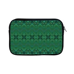 Boho Emerald Green And Blue  Apple Ipad Mini Zipper Cases by SpinnyChairDesigns