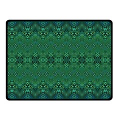 Boho Emerald Green And Blue  Double Sided Fleece Blanket (small)  by SpinnyChairDesigns