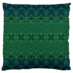 Boho Emerald Green And Blue  Standard Flano Cushion Case (one Side) by SpinnyChairDesigns