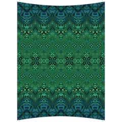 Boho Emerald Green And Blue  Back Support Cushion by SpinnyChairDesigns