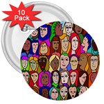 432sisters 3  Buttons (10 pack)  Front