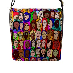 432sisters Flap Closure Messenger Bag (l) by Kritter