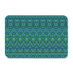 Boho Teal Green Blue Pattern Plate Mats by SpinnyChairDesigns