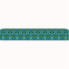 Boho Teal Green Blue Pattern Small Bar Mats by SpinnyChairDesigns