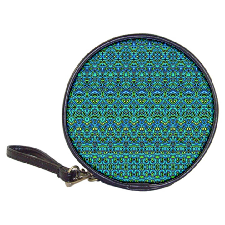 Boho Teal Green Blue Pattern Classic 20-CD Wallets