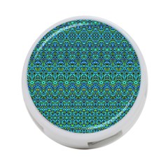 Boho Teal Green Blue Pattern 4-port Usb Hub (two Sides) by SpinnyChairDesigns