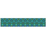 Boho Teal Green Blue Pattern Large Flano Scarf  Back