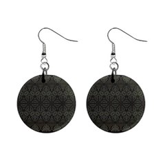 Boho Antique Bronze Pattern Mini Button Earrings by SpinnyChairDesigns