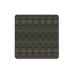 Boho Antique Bronze Pattern Square Magnet by SpinnyChairDesigns