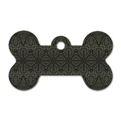 Boho Antique Bronze Pattern Dog Tag Bone (one Side) by SpinnyChairDesigns