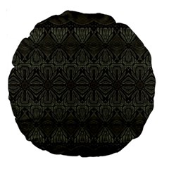 Boho Antique Bronze Pattern Large 18  Premium Round Cushions by SpinnyChairDesigns