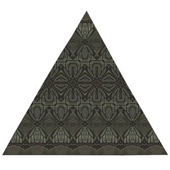 Boho Antique Bronze Pattern Wooden Puzzle Triangle by SpinnyChairDesigns