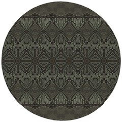 Boho Antique Bronze Pattern Wooden Puzzle Round by SpinnyChairDesigns