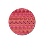 Boho Pink Pattern Magnet 3  (Round) Front