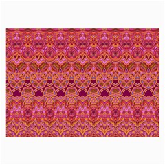 Boho Pink Pattern Large Glasses Cloth by SpinnyChairDesigns