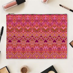 Boho Pink Pattern Cosmetic Bag (xl) by SpinnyChairDesigns