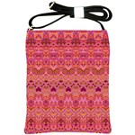 Boho Pink Pattern Shoulder Sling Bag Front