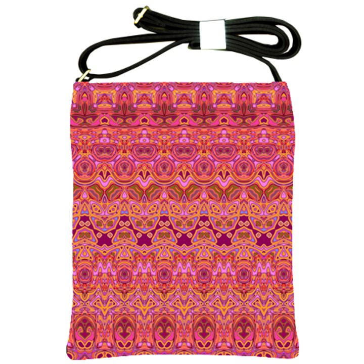 Boho Pink Pattern Shoulder Sling Bag