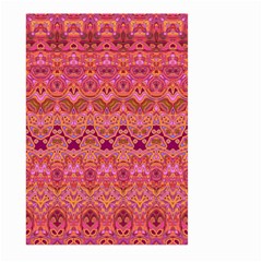 Boho Pink Pattern Large Garden Flag (two Sides) by SpinnyChairDesigns