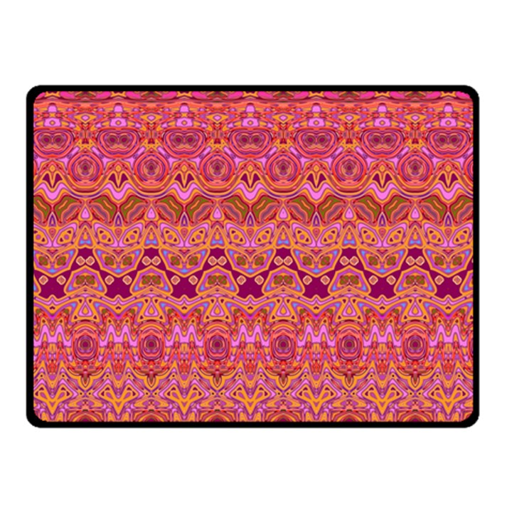 Boho Pink Pattern Double Sided Fleece Blanket (Small) 