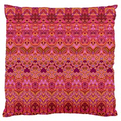 Boho Pink Pattern Large Flano Cushion Case (one Side) by SpinnyChairDesigns