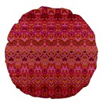 Boho Pink Pattern Large 18  Premium Flano Round Cushions Front