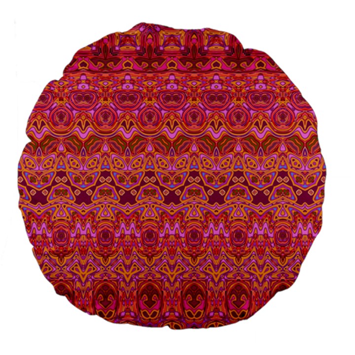 Boho Pink Pattern Large 18  Premium Flano Round Cushions