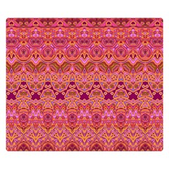 Boho Pink Pattern Double Sided Flano Blanket (small)  by SpinnyChairDesigns