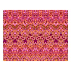 Boho Pink Pattern Double Sided Flano Blanket (large)  by SpinnyChairDesigns