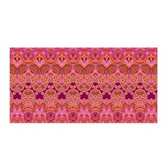 Boho Pink Pattern Satin Wrap by SpinnyChairDesigns