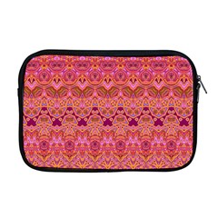 Boho Pink Pattern Apple Macbook Pro 17  Zipper Case by SpinnyChairDesigns