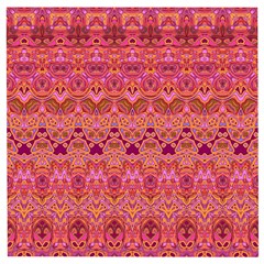 Boho Pink Pattern Wooden Puzzle Square by SpinnyChairDesigns