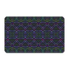 Boho Purple Green Pattern Magnet (rectangular) by SpinnyChairDesigns