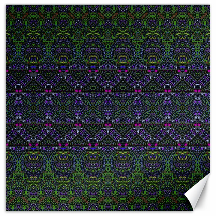 Boho Purple Green Pattern Canvas 16  x 16 