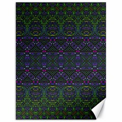 Boho Purple Green Pattern Canvas 18  X 24  by SpinnyChairDesigns