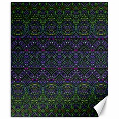 Boho Purple Green Pattern Canvas 20  X 24  by SpinnyChairDesigns