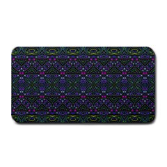 Boho Purple Green Pattern Medium Bar Mats by SpinnyChairDesigns