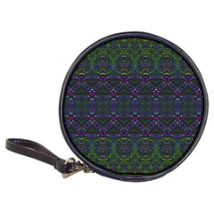 Boho Purple Green Pattern Classic 20-cd Wallets by SpinnyChairDesigns