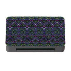 Boho Purple Green Pattern Memory Card Reader With Cf by SpinnyChairDesigns