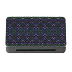 Boho Purple Green Pattern Memory Card Reader with CF Front