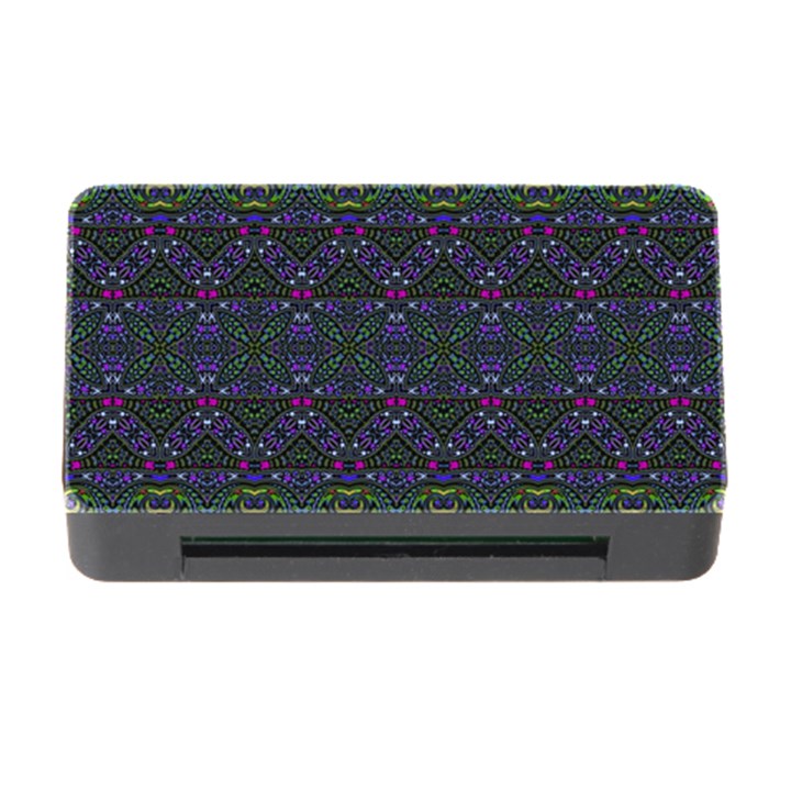 Boho Purple Green Pattern Memory Card Reader with CF